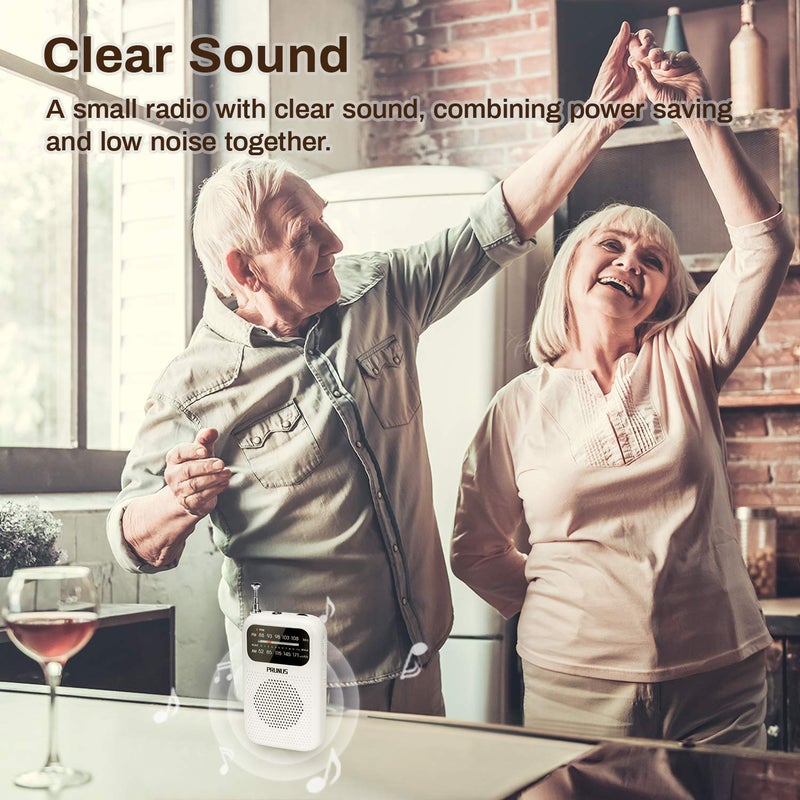 PRUNUS J-777 Pocket Radios Portable AM FM Small Personal Radio with Best Reception, AAA Battery Operated Transistor Radio with Headphone & Speaker for Walk/Jogging/Camping,Christmas Stocking Stuffers - Image 5